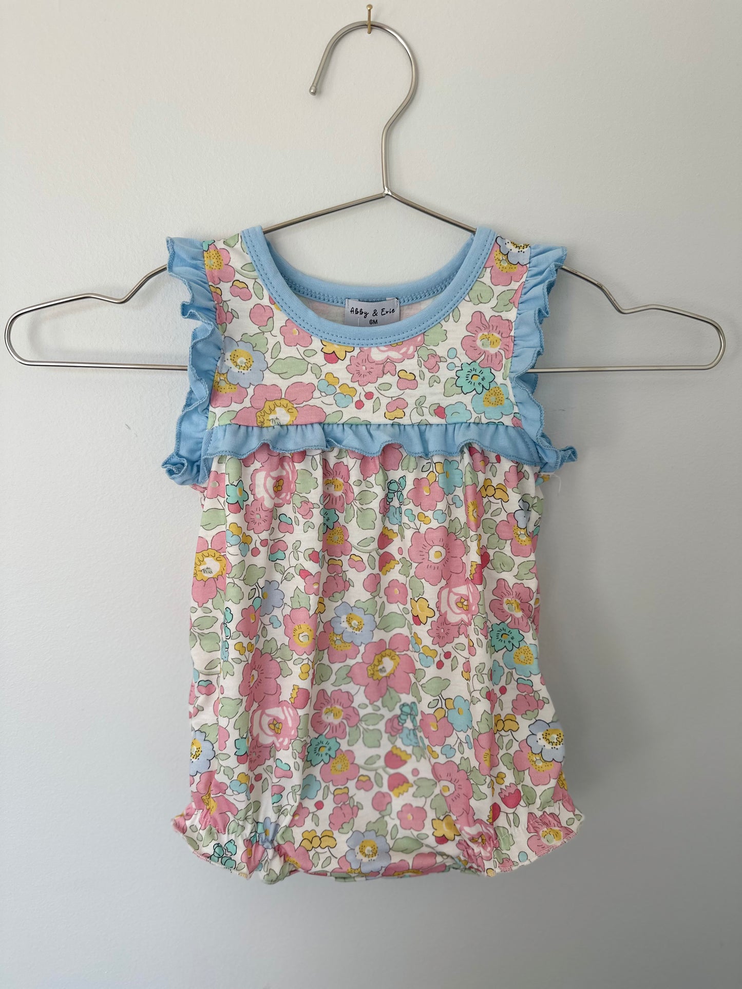 Blue Floral Print Bubble