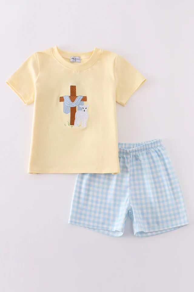 Easter Lamb and Cross Set