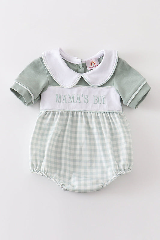 Sage Plaid Momma's Boy Bubble