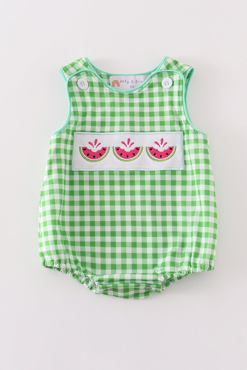 Green Plaid Watermelon Bubble