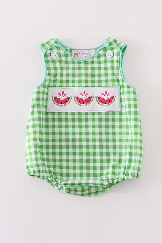 Green Plaid Watermelon Bubble